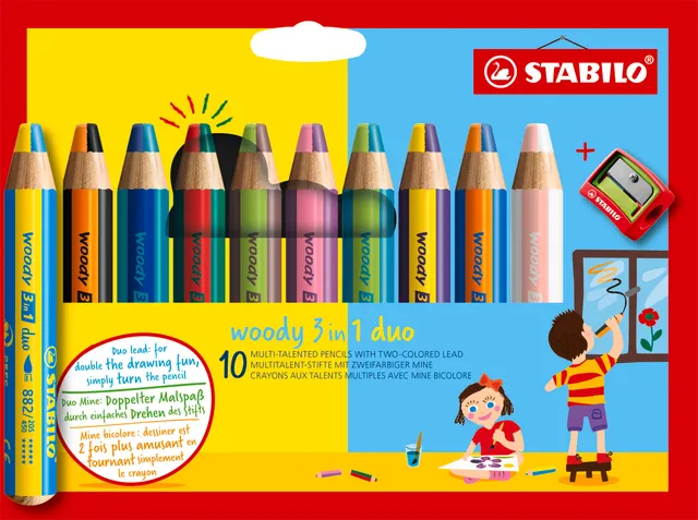 stabilo-woody-3in1-duo-tui-10-crayons-bicolores-taille-crayon image 1
