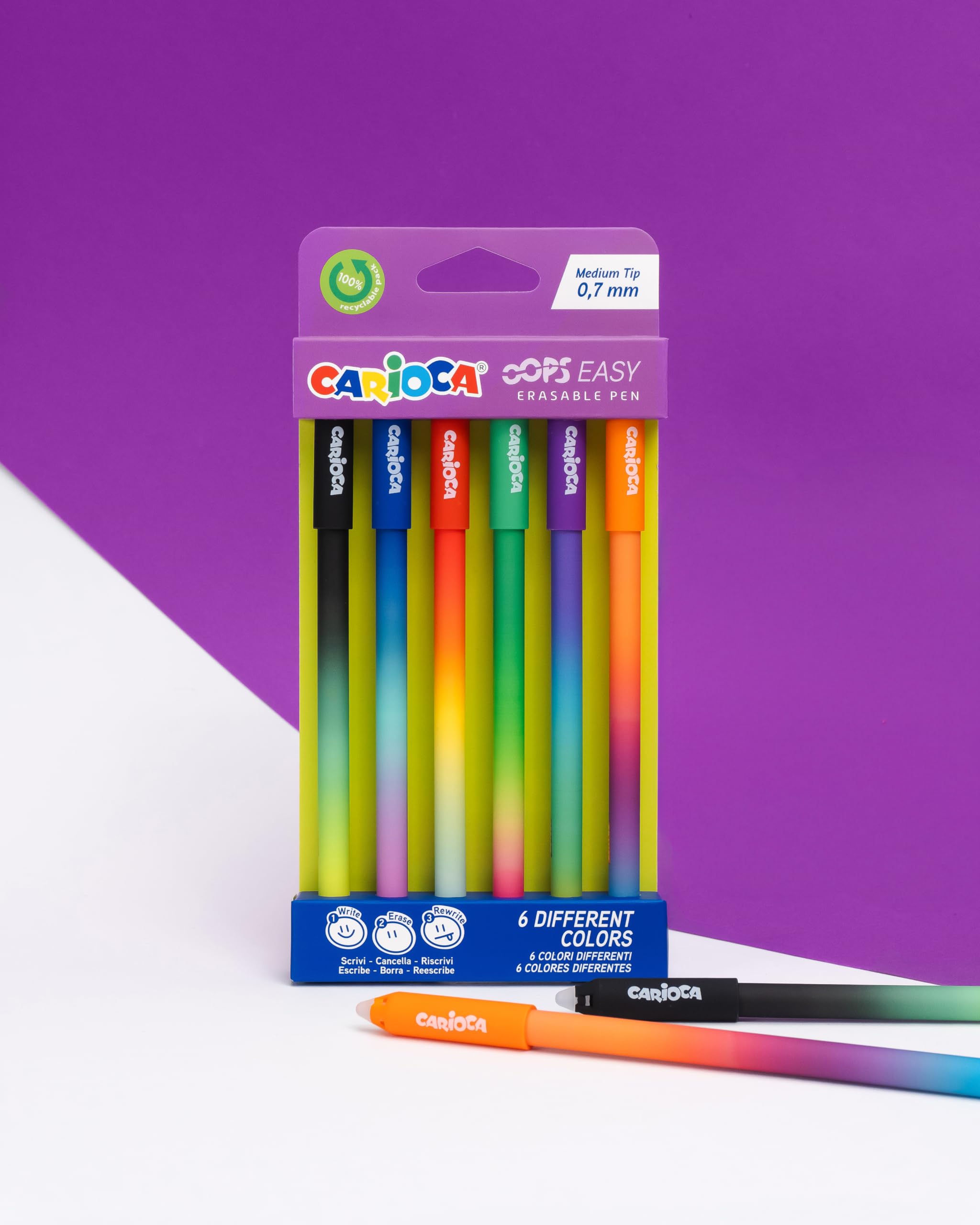 carioca-oops-easy-lot-de-6-stylos-effa-ables-encre-thermosensible-couleurs-d-gra image 4