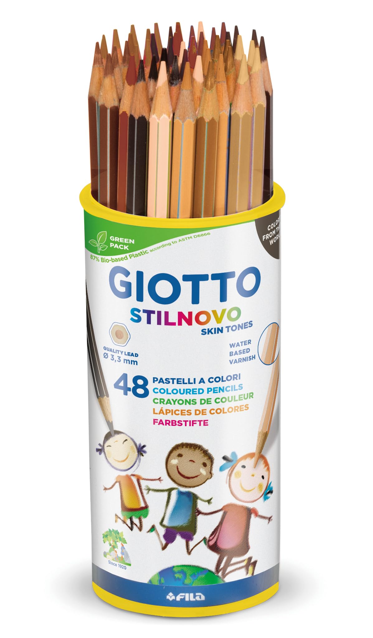 giotto-stilnovo-skin-tones-tui-de-12-crayons-de-couleur-tons-peau-mine-3-3-mm-co image 2