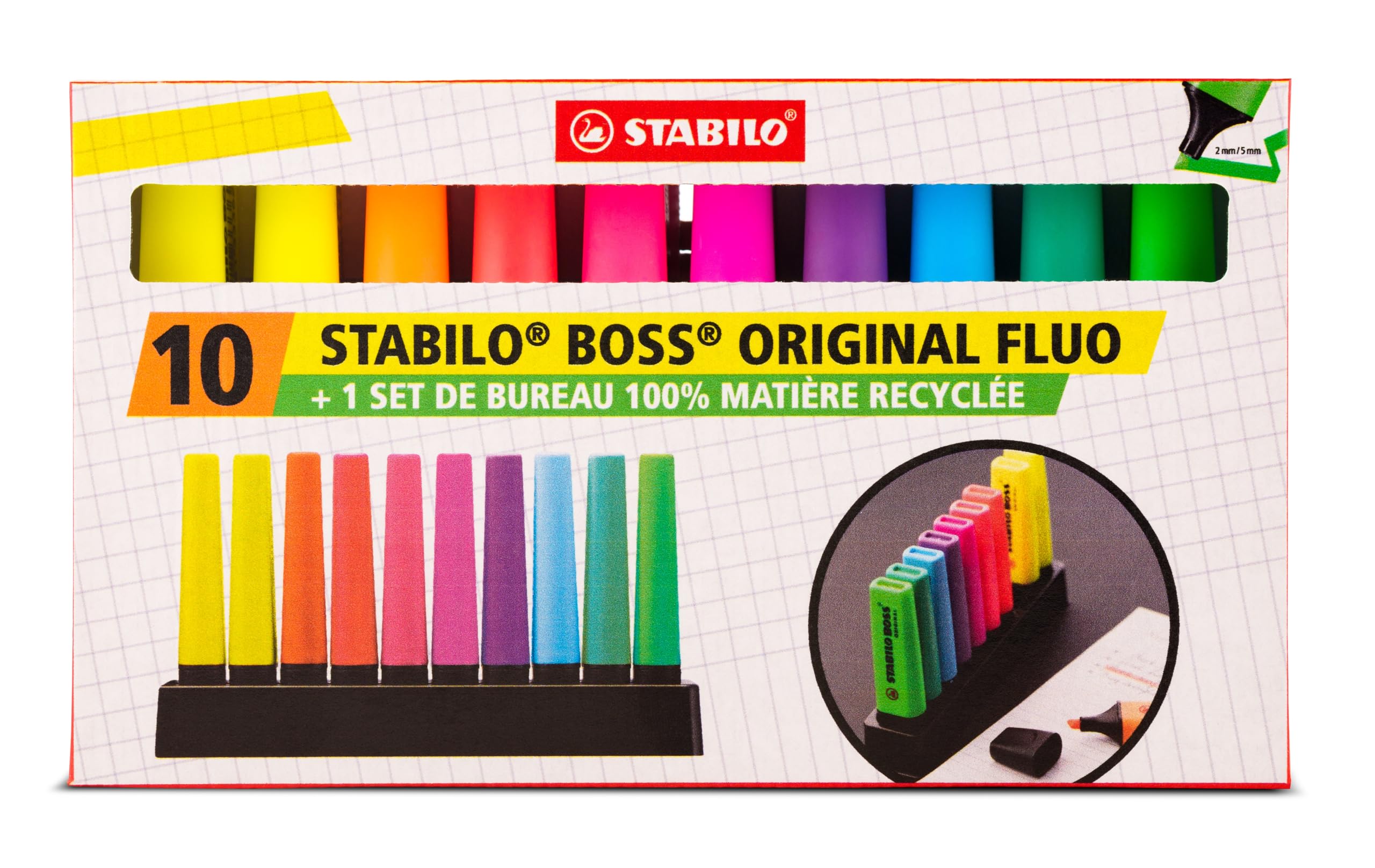 stabilo-boss-original-set-de-bureau-de-10-surligneurs-100-fluo image 2