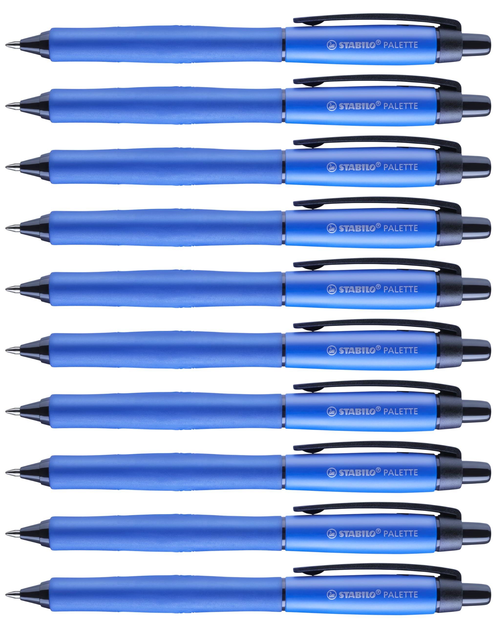 stabilo-palette-lot-de-10-stylos-roller-r-tractables-noirs-rechargeables image 8
