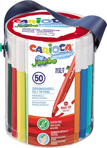 carioca-jumbo-maxi-lot-de-12-feutres-couleurs-assorties image 2