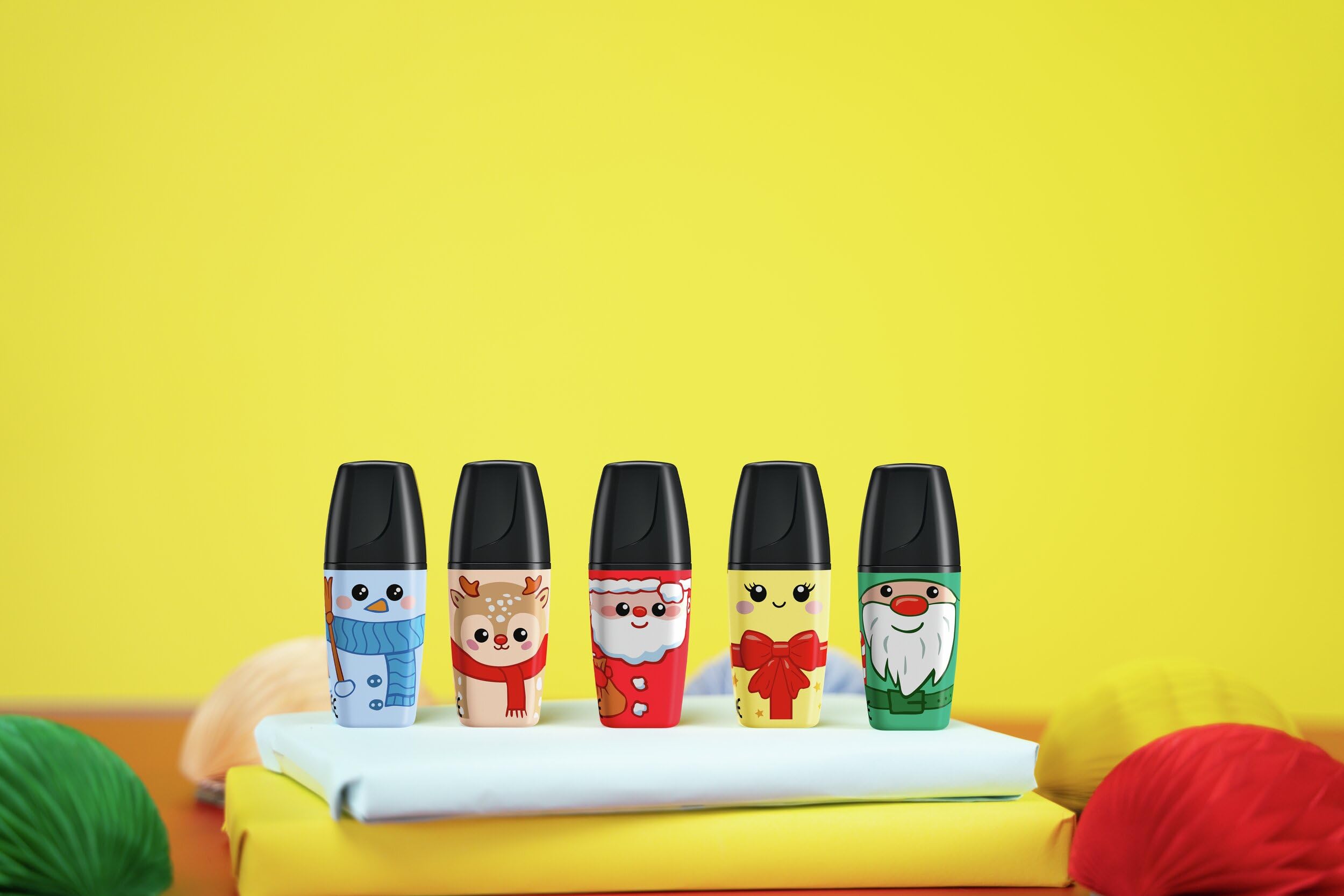 stabilo-boss-mini-frosty-friends-surligneur-mini-x5-no-l-3-tiquettes-cadeaux-col image 5