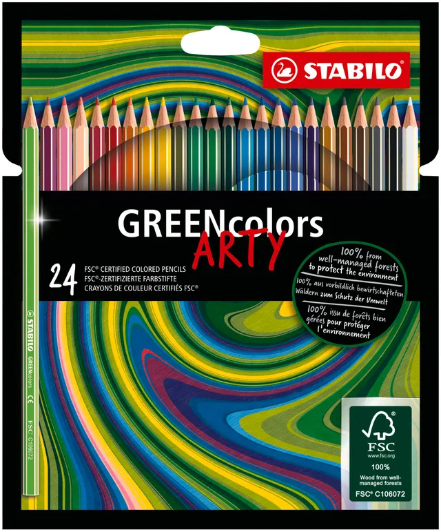 stabilo-greencolors-arty-tui-carton-de-24-crayons-de-couleur-bois-certifi-fsc-ga image 1