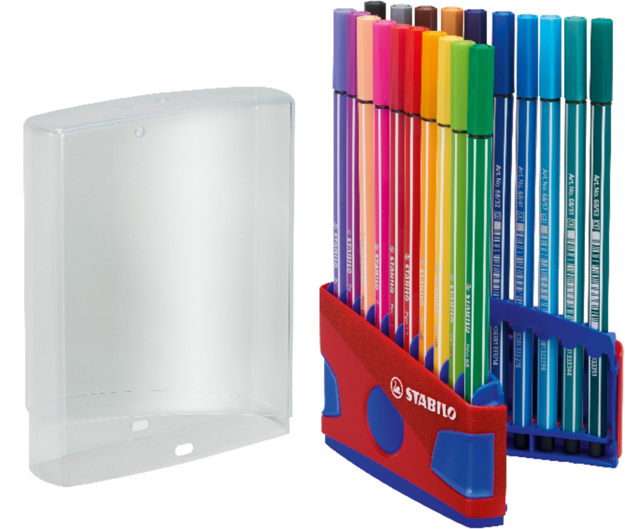 stabilo-pen-68-feutres-de-coloriage-colorparade-tui-rouge-x-20-couleurs-pointe-o image 1