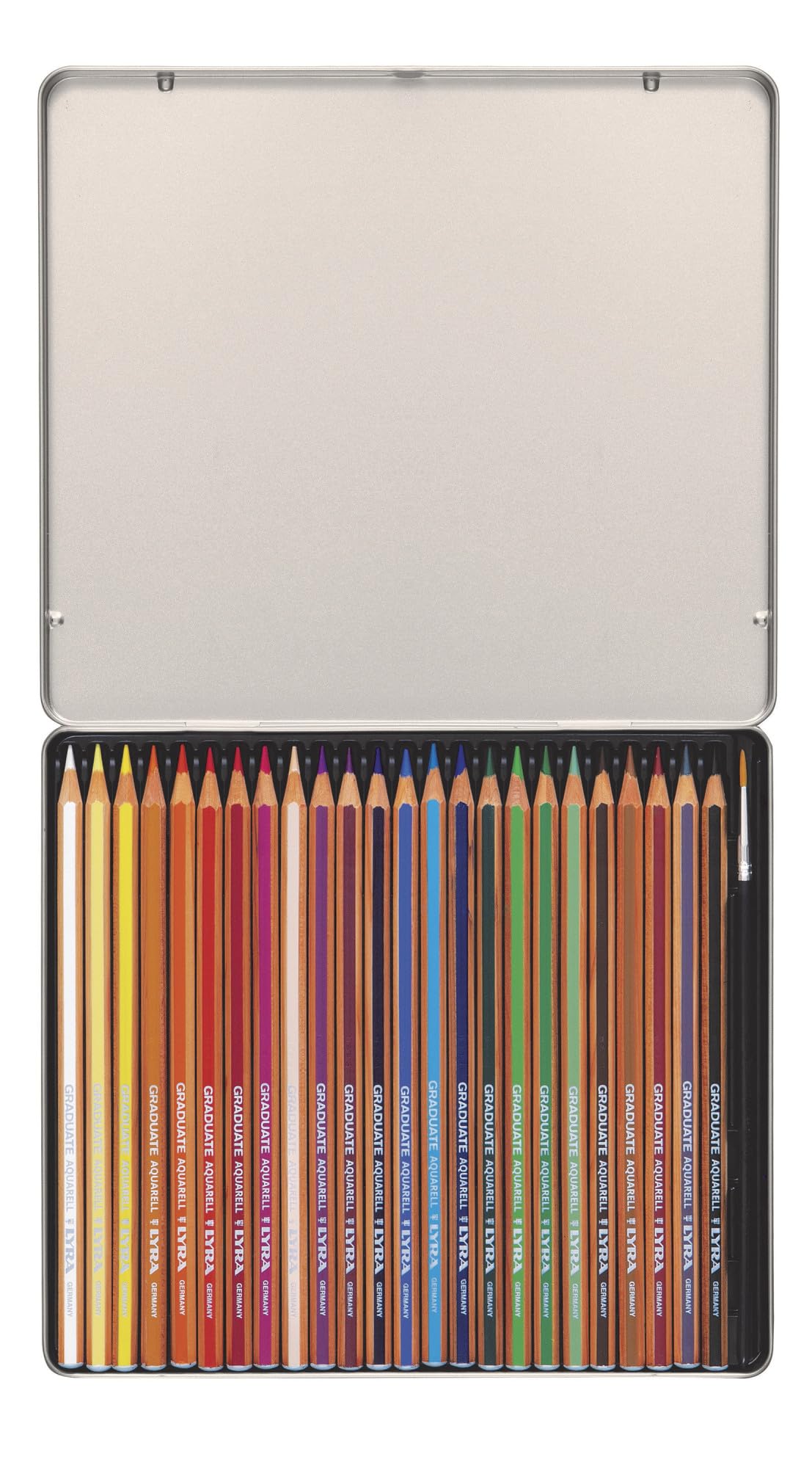 lyra-graduate-aquarell-bo-te-m-tal-de-24-crayons-de-couleur-aquarellables-1-pinc-2 image 2