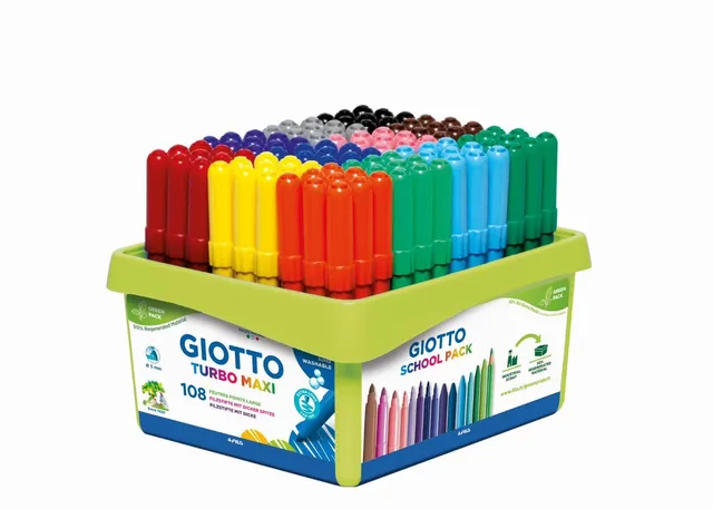 giotto-turbo-maxi-schoolpack-108-feutres-pointe-5-mm image 1