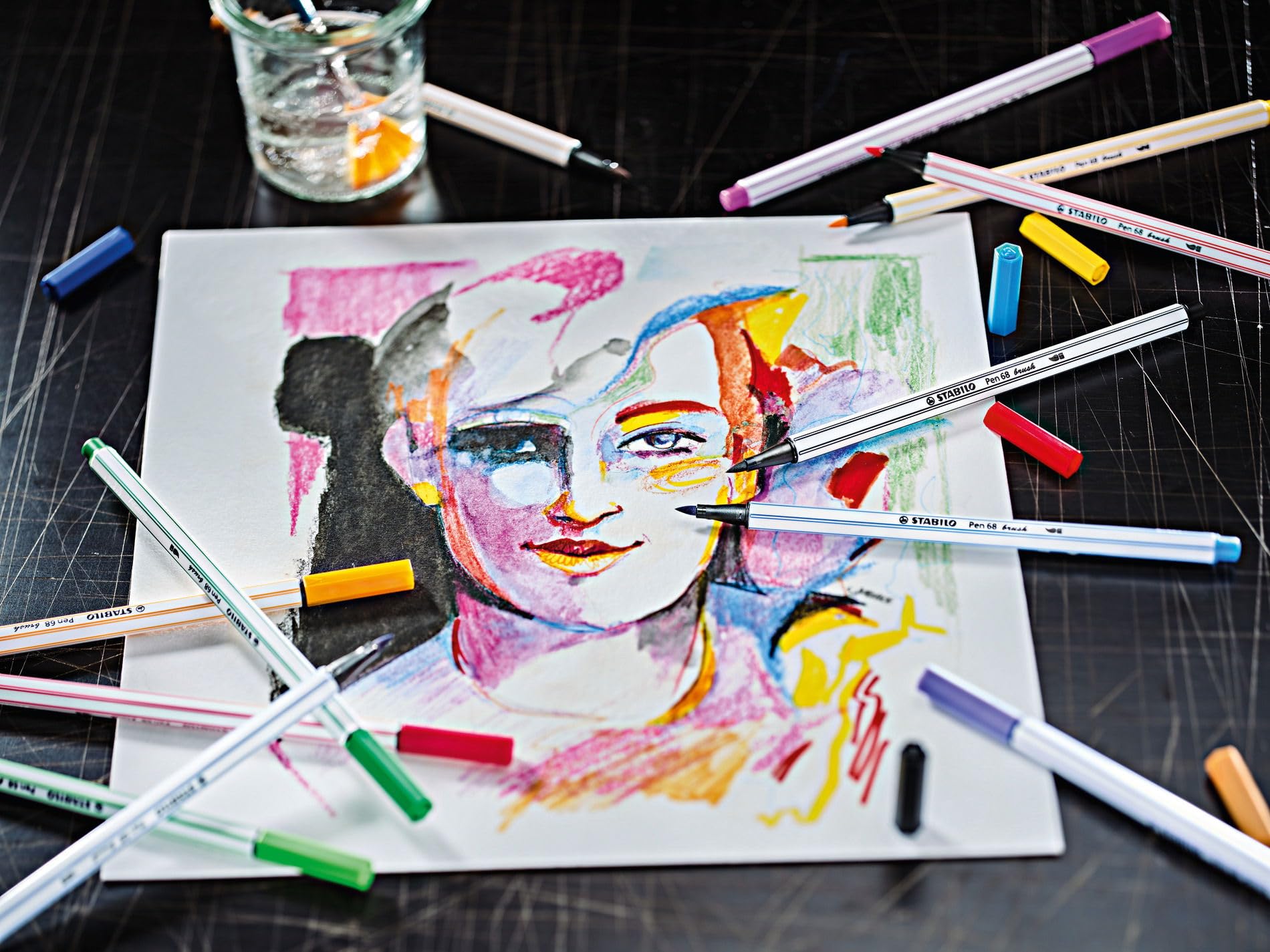 stabilo-pen-68-brush-arty-tui-carton-24-feutres-pinceau-aquarellables image 7