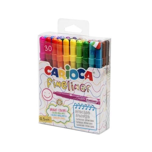 carioca-fineliner-bo-te-de-30-fineliners-couleurs-assorties-pointe-pr-cise-0-5-m image 5