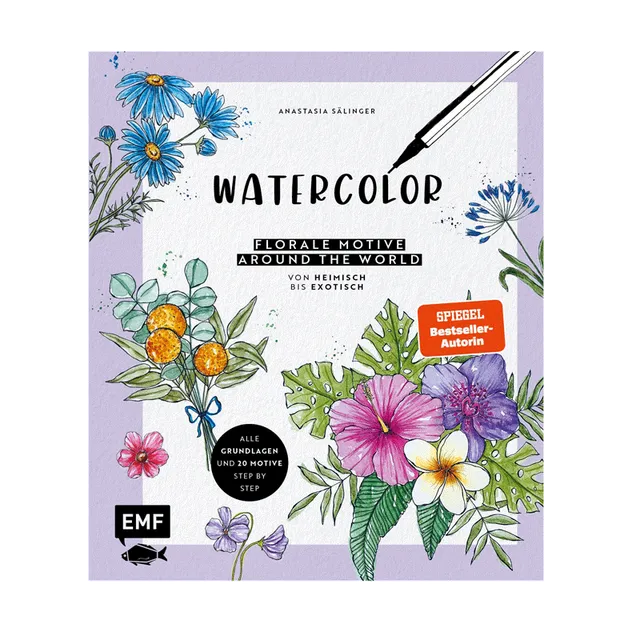 kum-watercolor-florale-motive-livre-cr-atif-aquarelle image 1