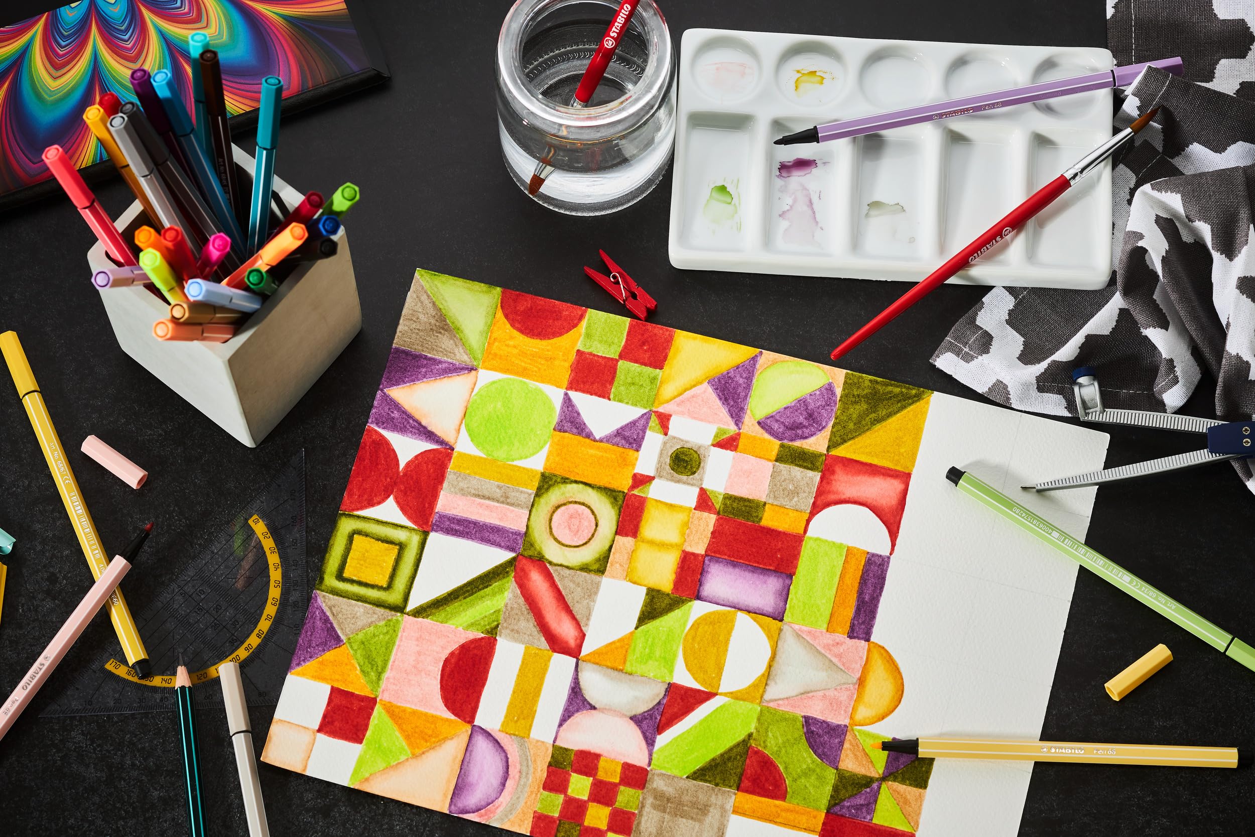 stabilo-pen-68-bo-te-m-tal-de-10-feutres-de-coloriage-pointe-ogive-1-mm-gamme-ar image 6