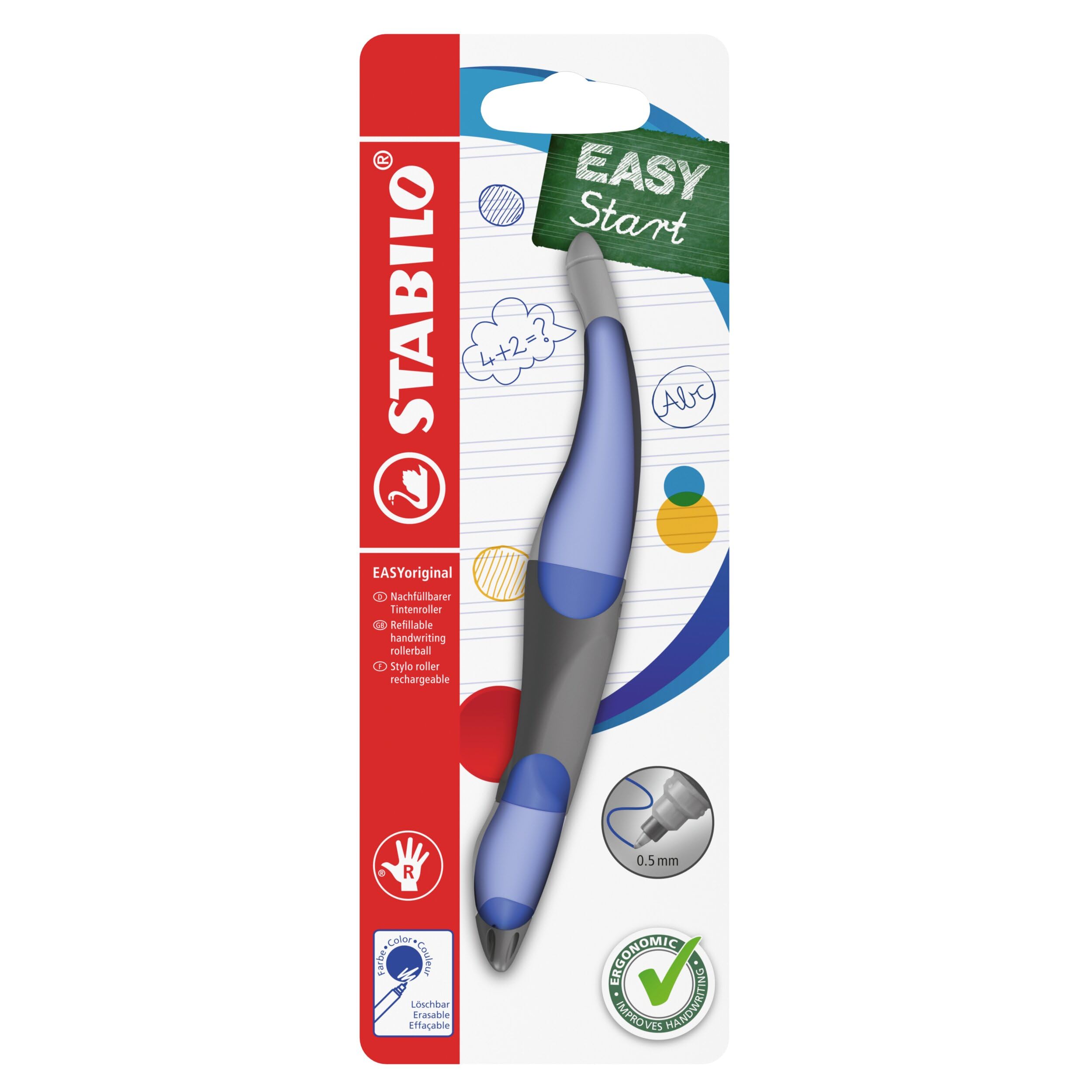 stabilo-easyoriginal-pastel-stylo-roller-ergonomique-rechargeable-droitier-nuage image 1