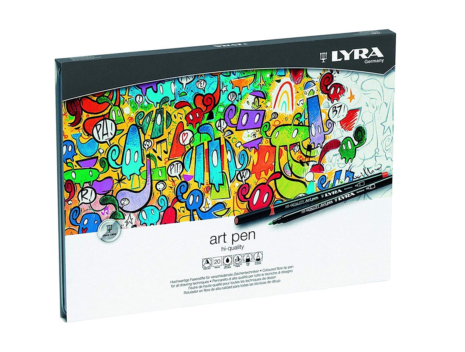 lyra-art-pen-hi-quality-bo-te-m-tal-30-feutres-fins-aquarellables image 4