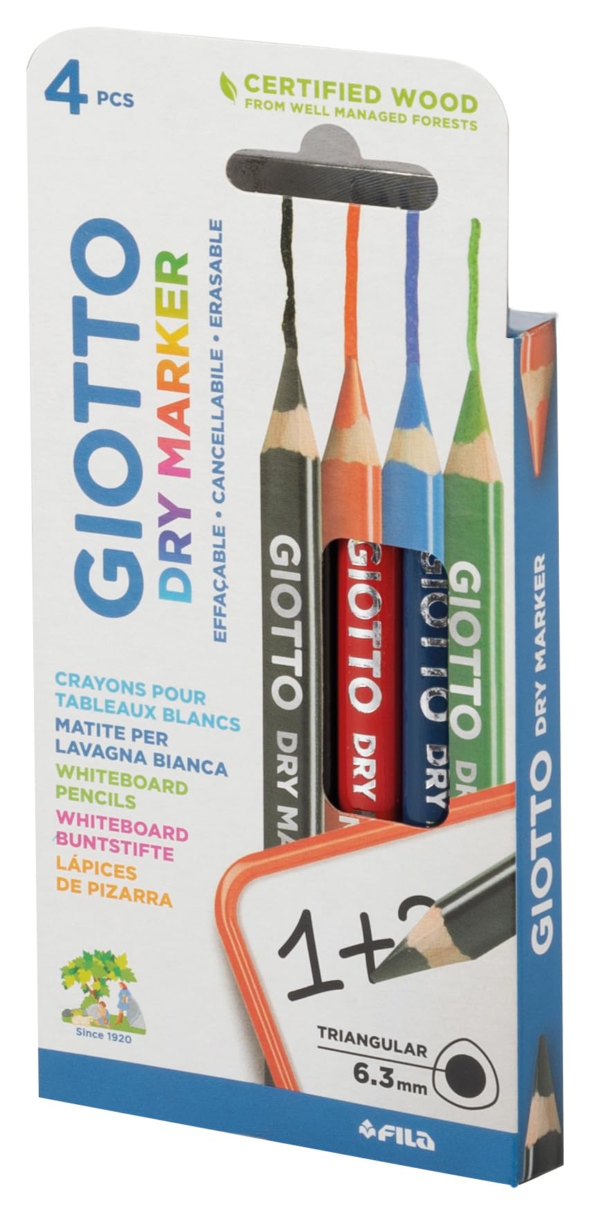 giotto-dry-marker-robercolor-bo-te-de-4-crayons-effa-ables-sec-pour-ardoises-et- image 4