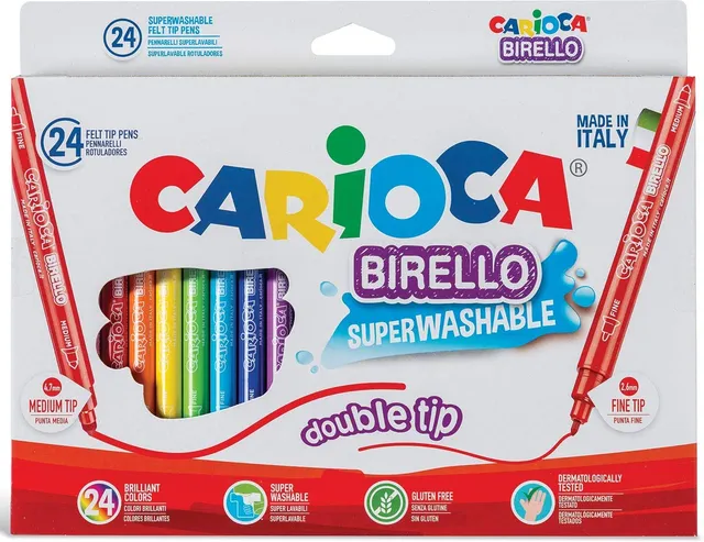 carioca-birello-135114-01-marqueur-double-pointe-lot-de-24-feutres image 1