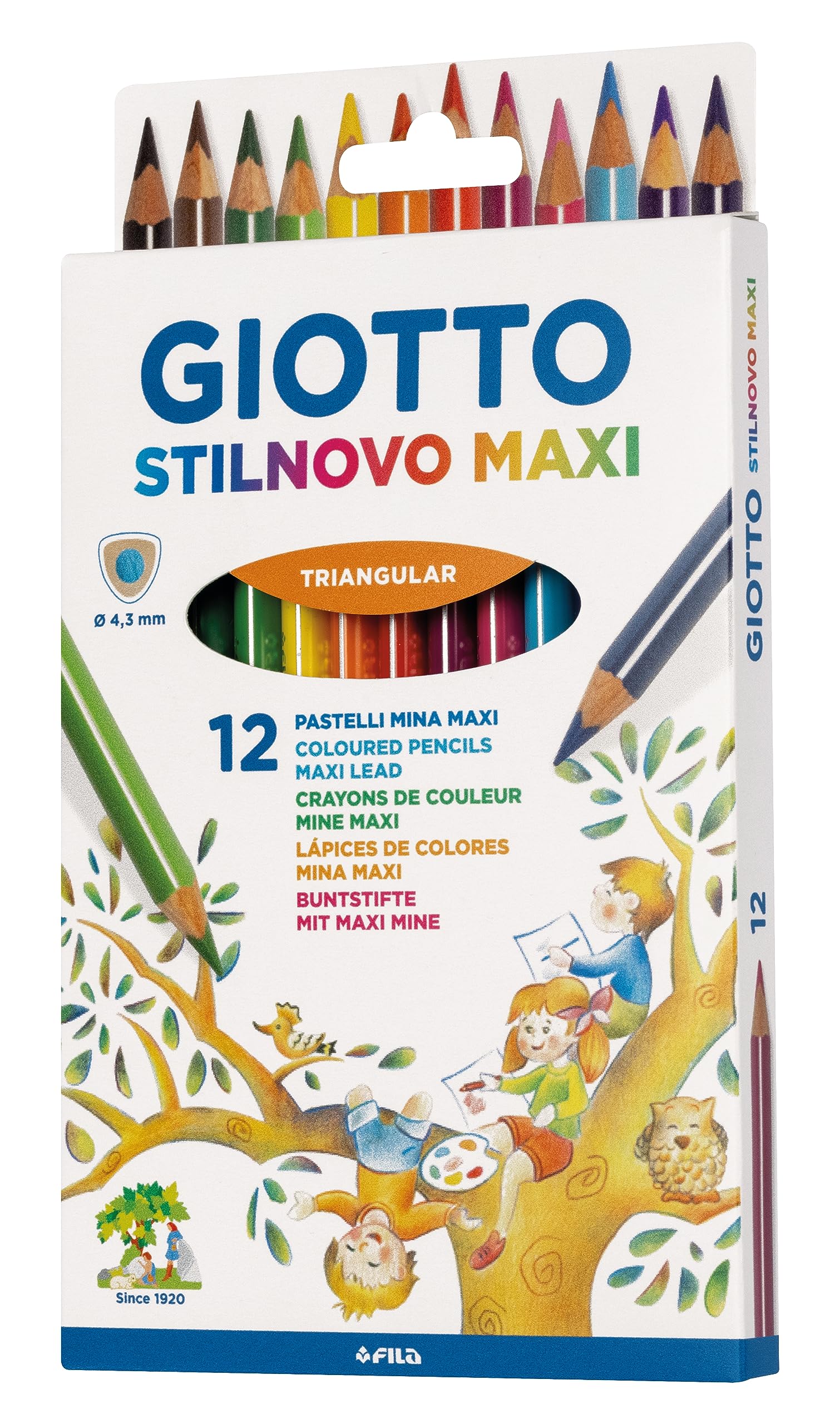 giotto-stilnovo-maxi-tui-12-crayons-de-couleur-triangulaires-4-3-mm image 3