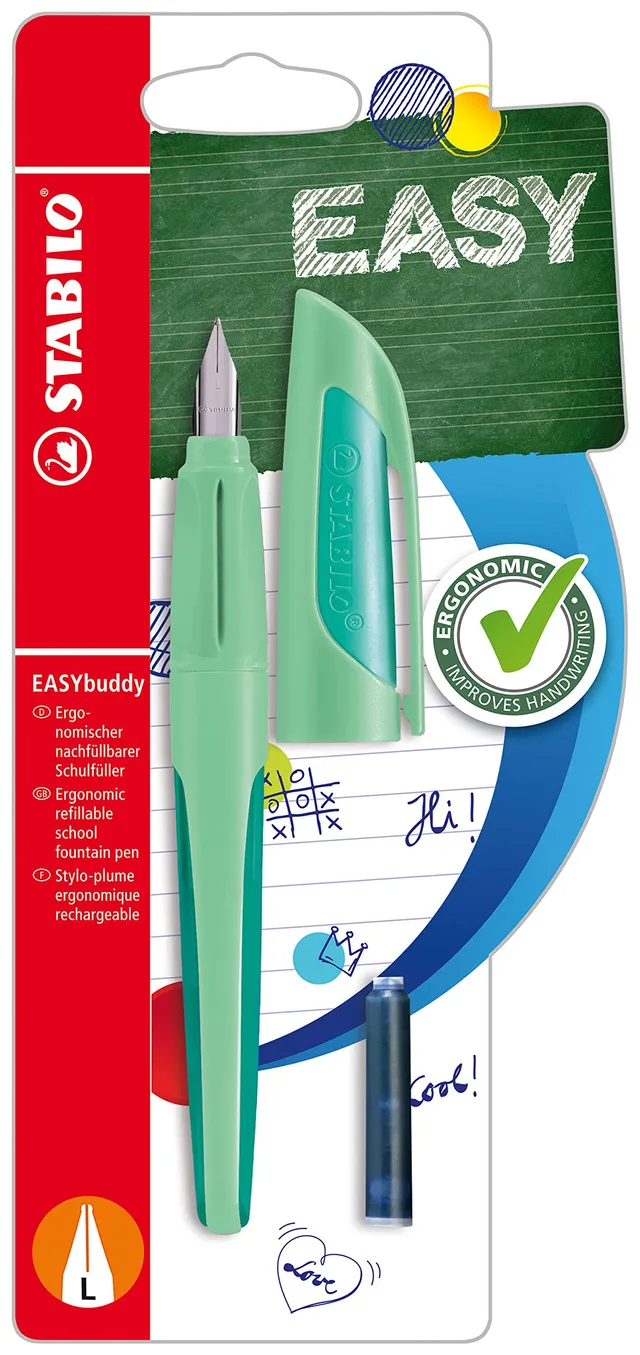 stabilo-easybuddy-stylo-plume-ergonomique-gaucher-plume-l-menthe-l-eau image 1