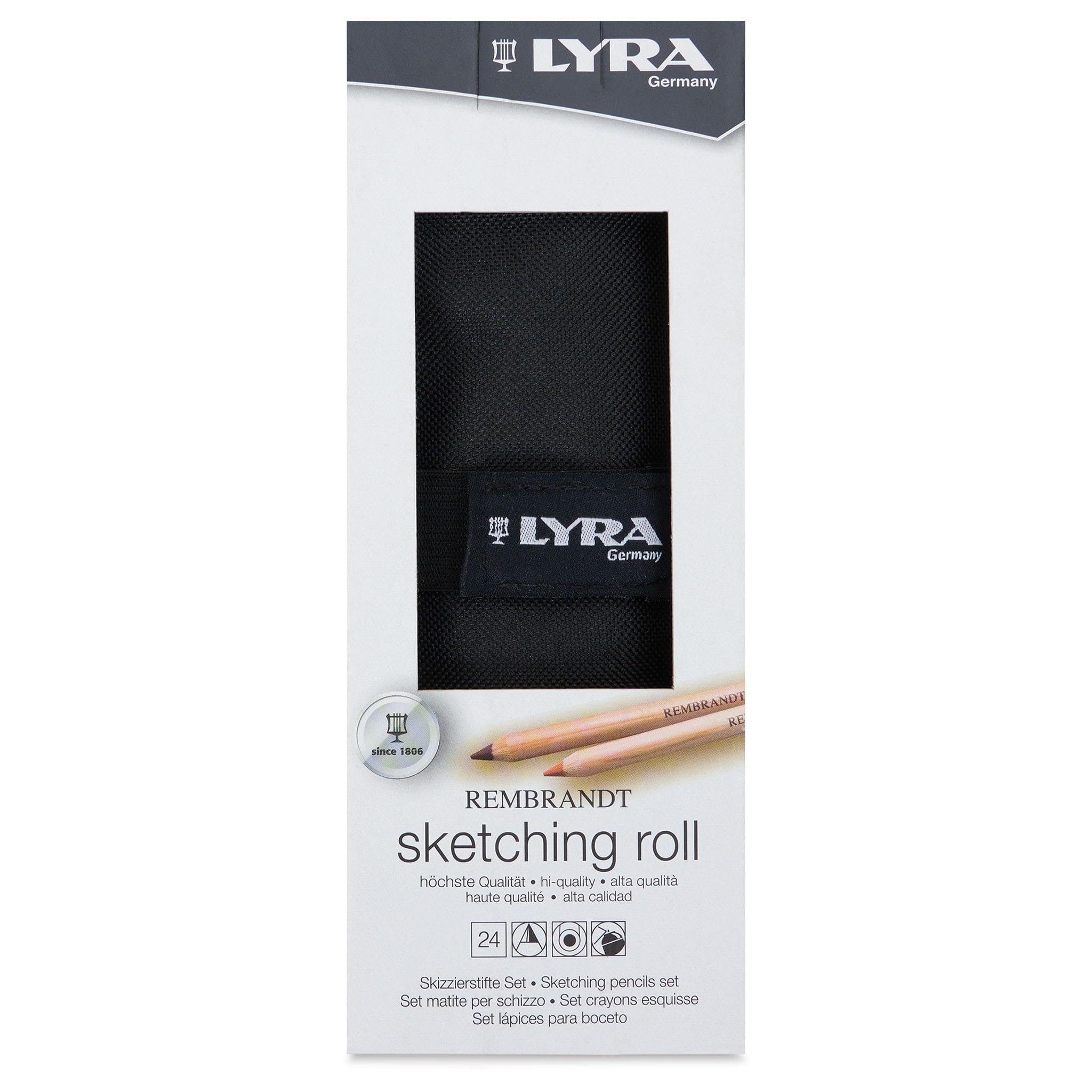 lyra-rembrandt-crayons-techniques-pour-dessin-trousse-rouler-tissu-x-24 image 3