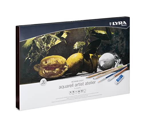 lyra-rembrandt-aquarell-coffret-bois-de-96-crayons-de-couleur-aquarellables-avec image 7