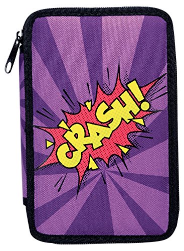 carioca-42807-trousse-3-zips-crash-aubergine-20-cm-garnie image 4