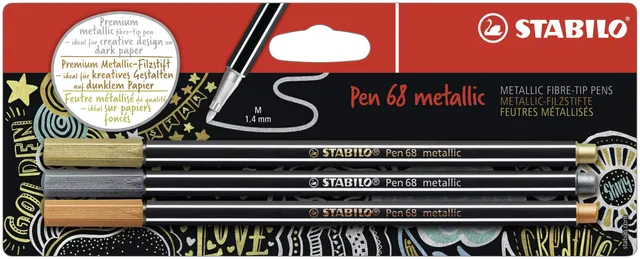 stabilo-pen-68-metallic-feutres-m-tallis-s-pointe-moyenne-lot-x-3-or-argent-cuiv image 1