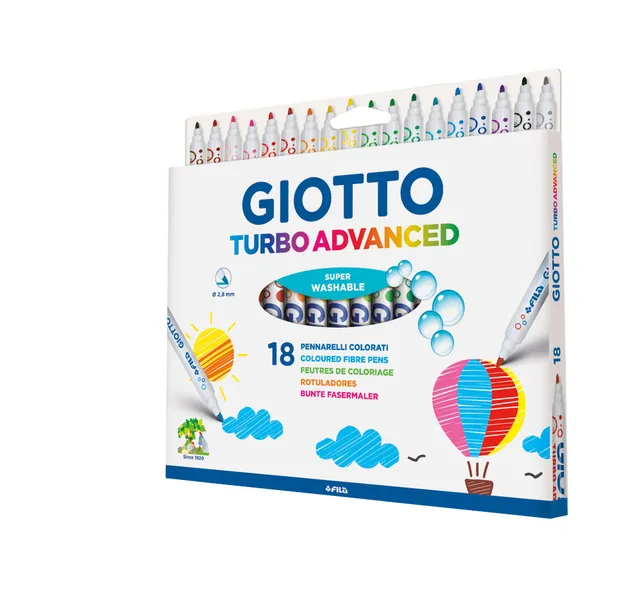 giotto-turbo-advanced-feutres-tui-18-couleurs-pointe-moyenne-2-8-mm image 1