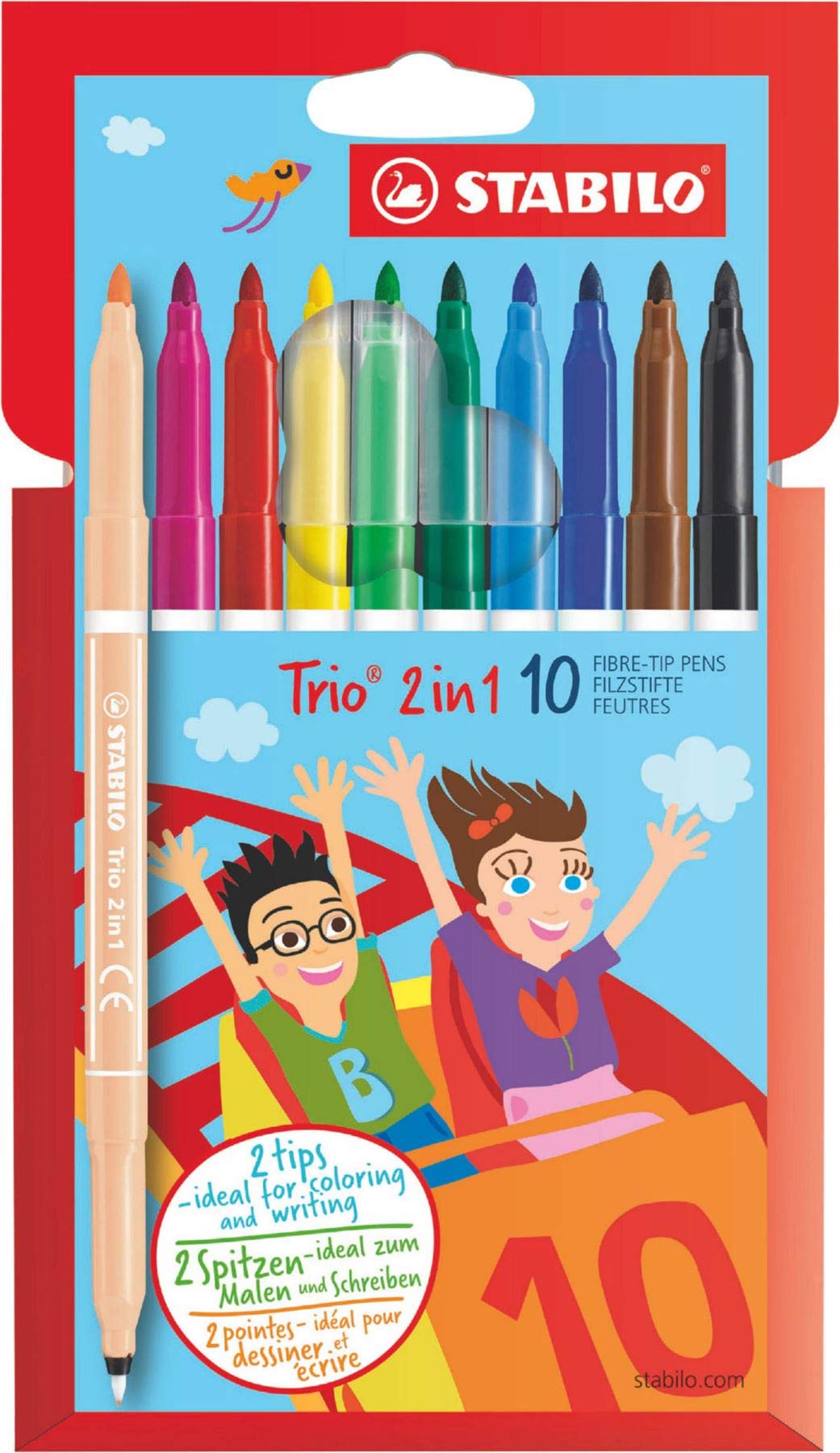 stabilo-trio-a-z-2in1-tui-carton-10-feutres-double-pointe-assortis image 2