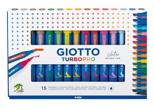 giotto-turbo-pro-feutre-double-pointe-bo-te-15-couleurs-assorties image 8