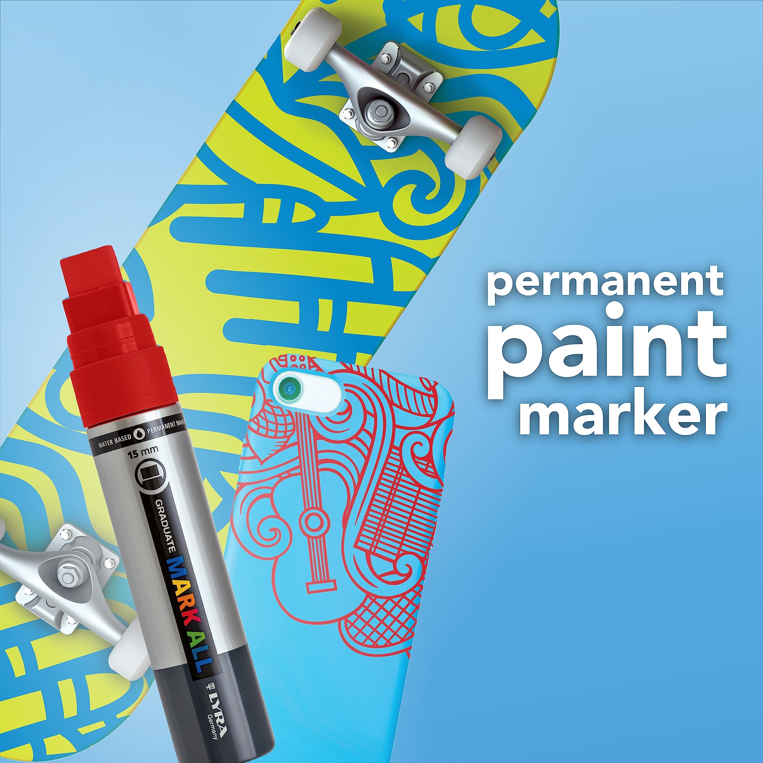 lyra-graduate-mark-all-etui-12-marqueurs-permanents-2-mm-couleurs-assorties image 2