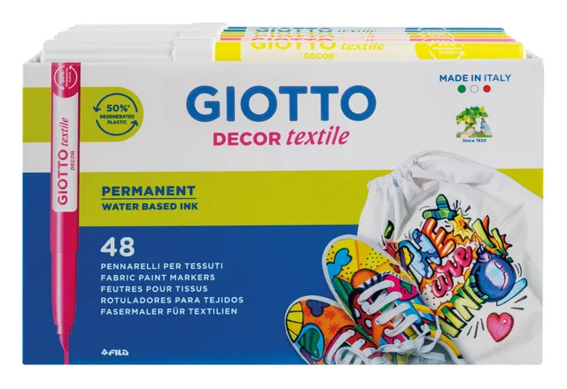 giotto-decor-textile-schoolpack-48-feutres-pointe-pinceau image 1