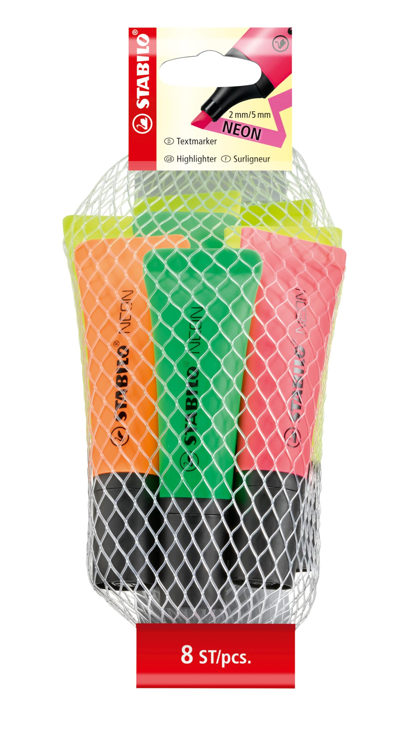 stabilo-neon-surligneurs-filet-x-8-fluo-couleurs-assorties image 1