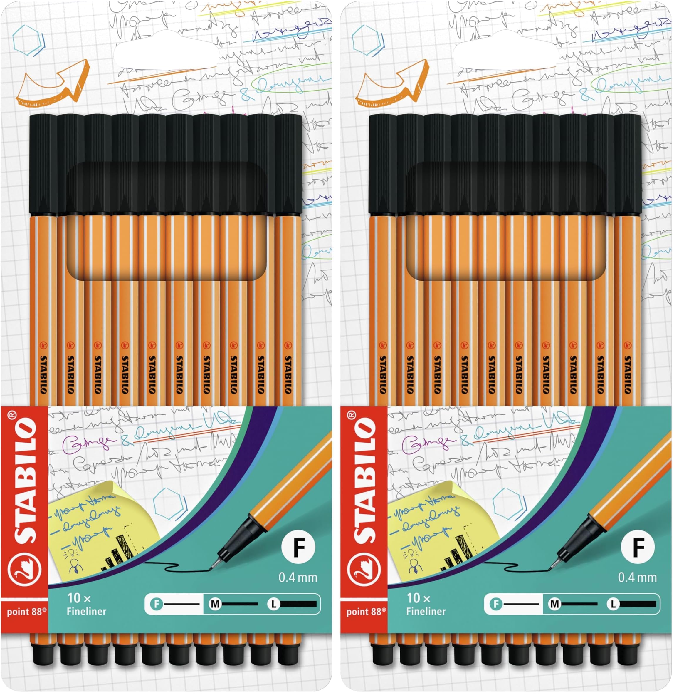 stabilo-point-88-stylo-pointe-fine-pochette-x-10-stylos-feutres-noir image 8