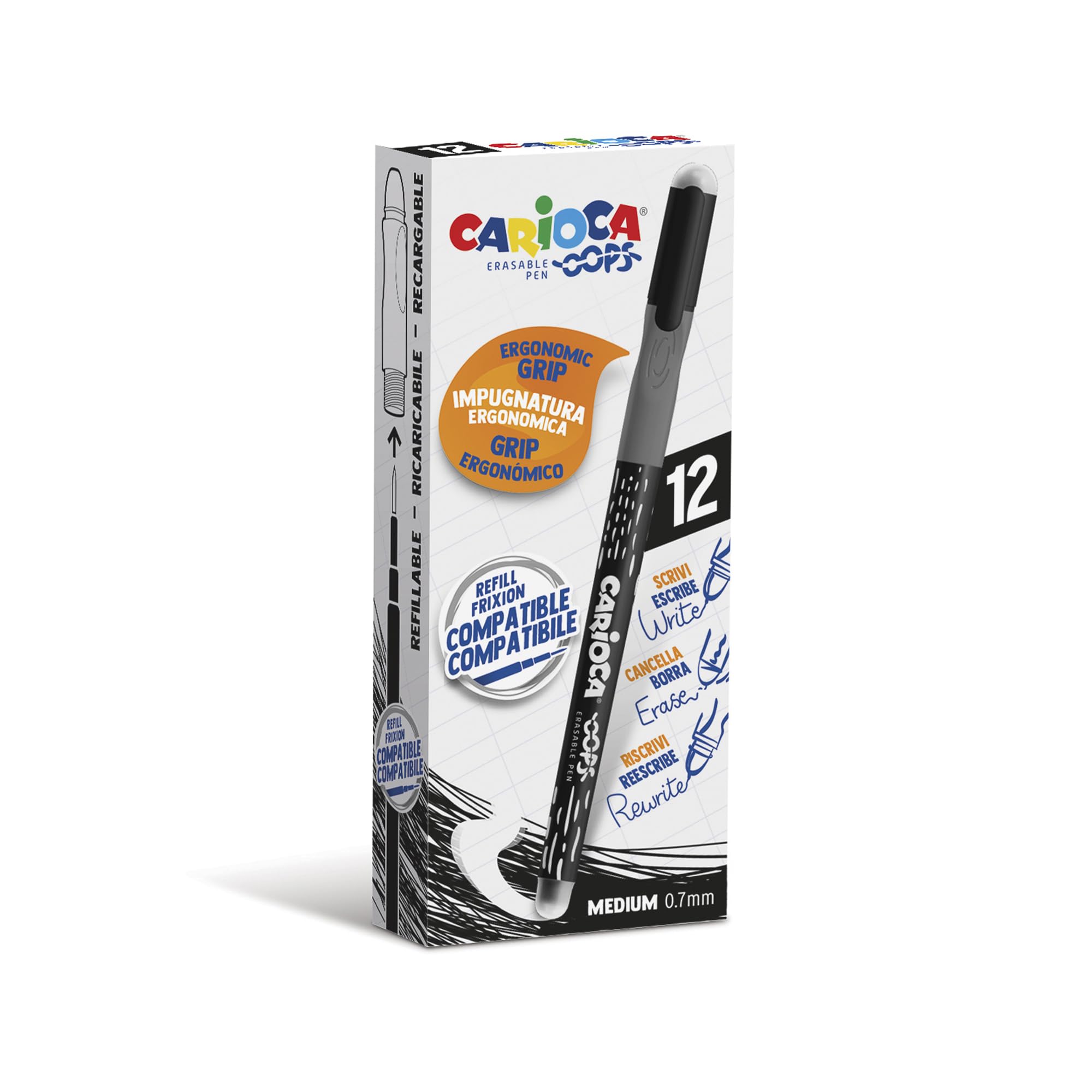 carioca-oops-bleu-stylo-effacable-0-7-mm-lot-de-12 image 7