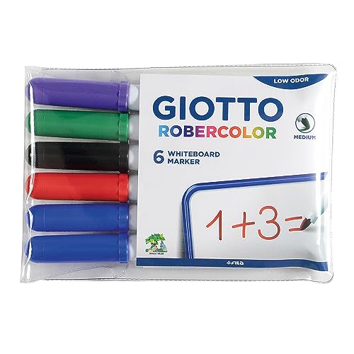 giotto-robercolor-pochette-de-6-feutres-tableau-blanc-assortis-pointe-ogive-m-di image 5