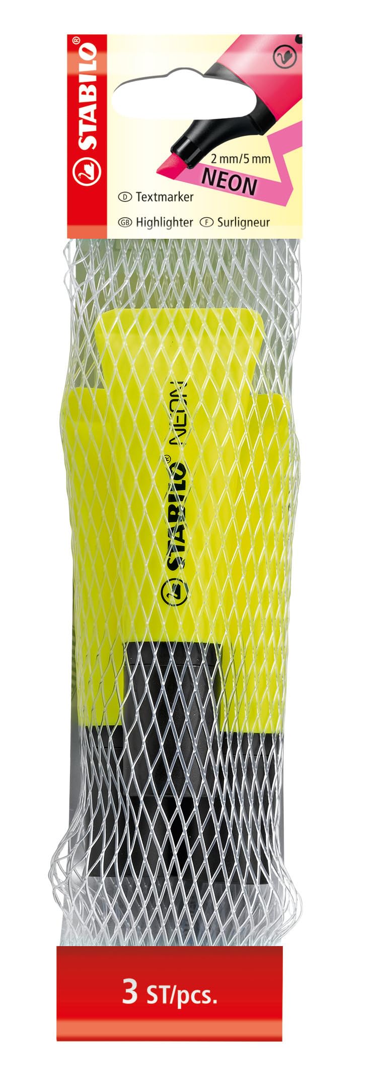 stabilo-neon-surligneur-lot-de-3-jaune-fluo image 1