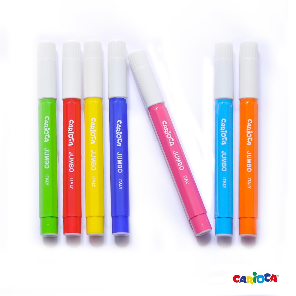 carioca-jumbo-colors-bo-te-de-18-marqueurs-super-lavables-pour-enfants-pointe-6- image 5