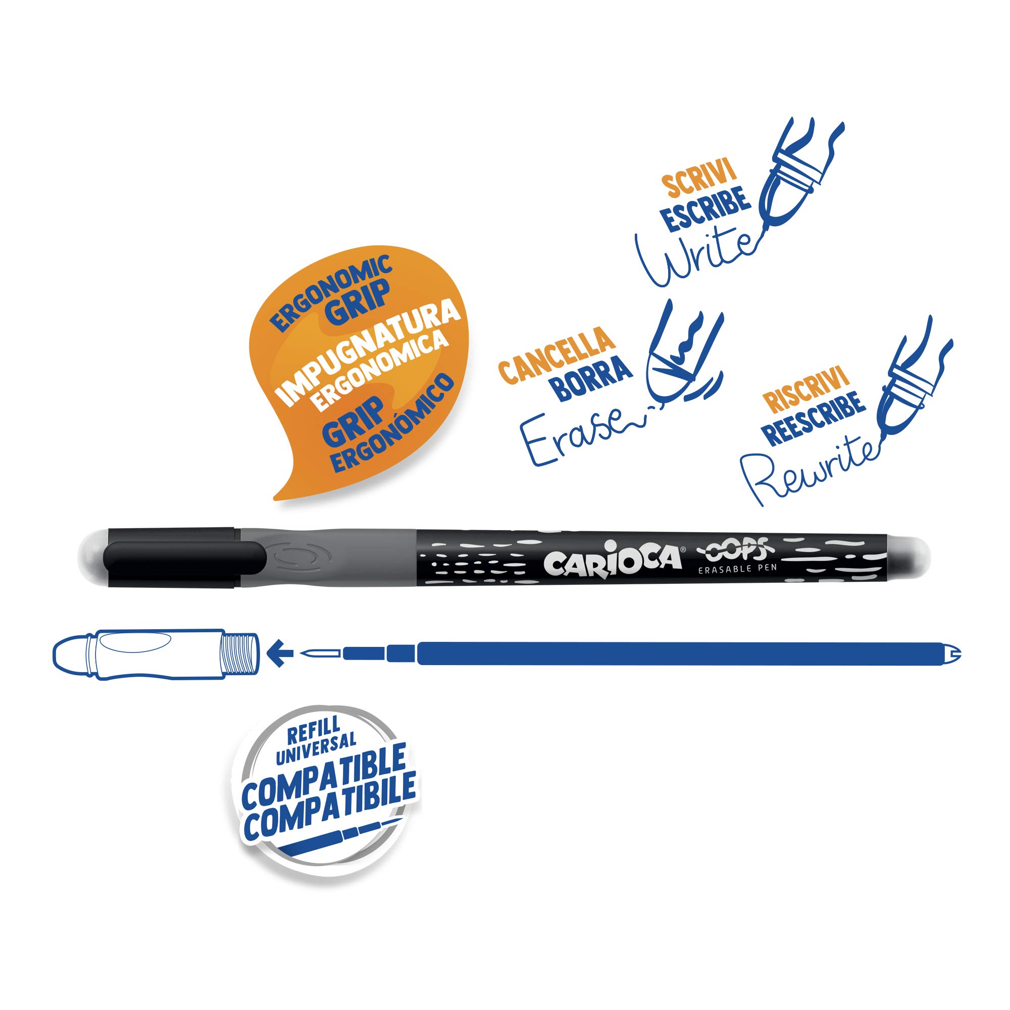 carioca-oops-stylo-effa-able-encre-thermosensible-noir-pointe-0-7-mm image 2