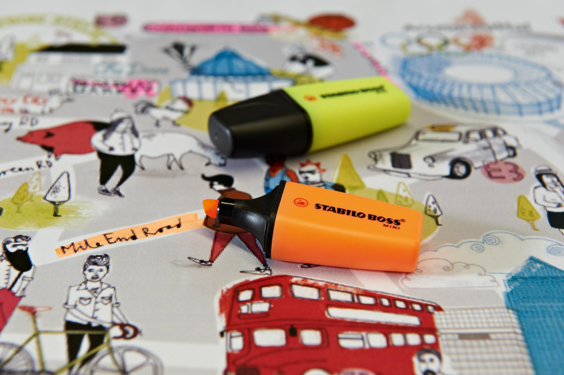 stabilo-boss-mini-tui-carton-de-3-mini-surligneurs-fluo-jaune-orange-vert image 5