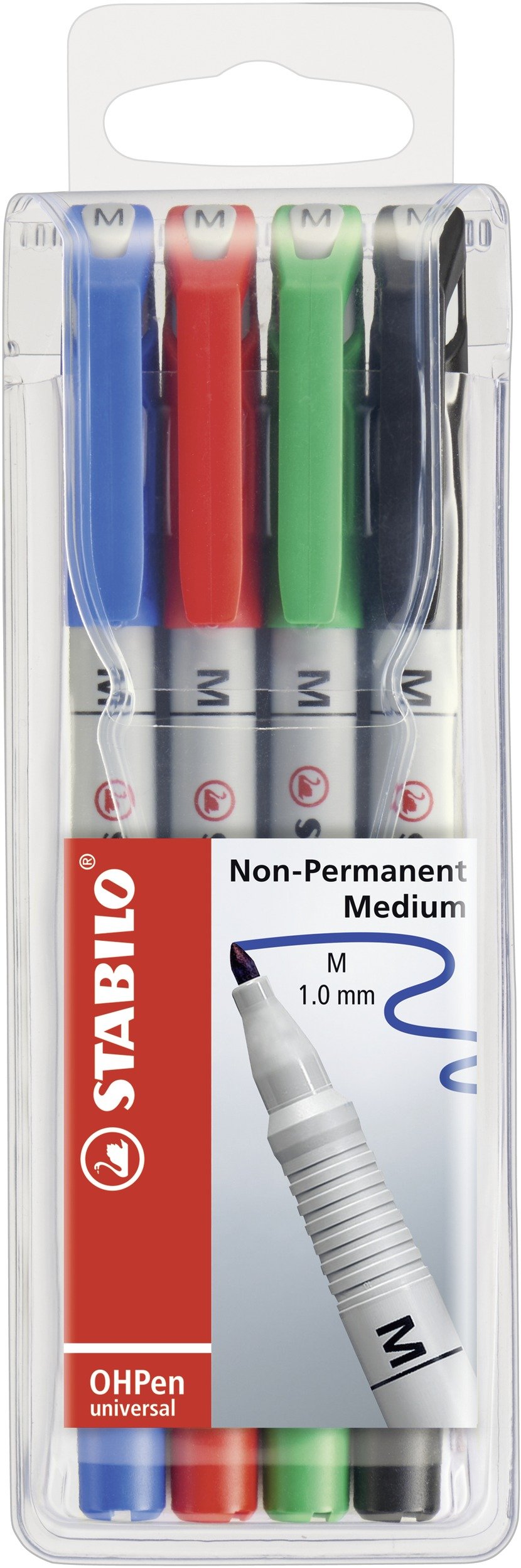 stabilo-ohpen-pochette-4-marqueurs-non-permanents-pointe-medium-1-mm image 1