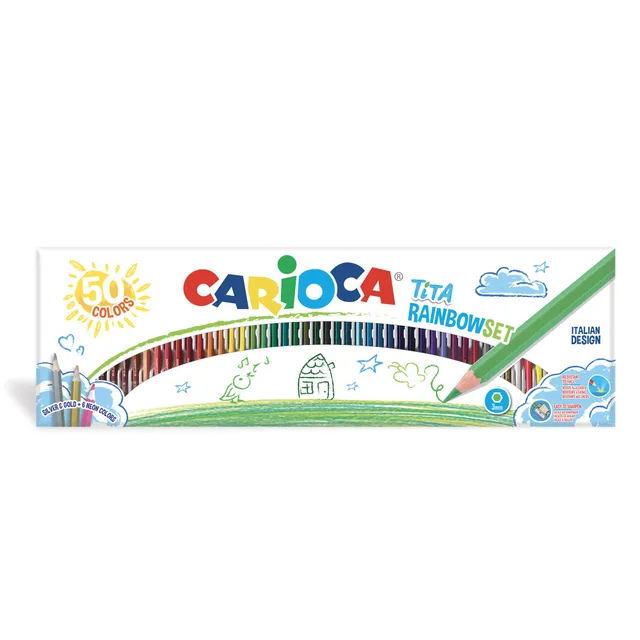 carioca-tita-crayons-de-couleur-hexagonaux-mine-3-mm-boite-de-50 image 1