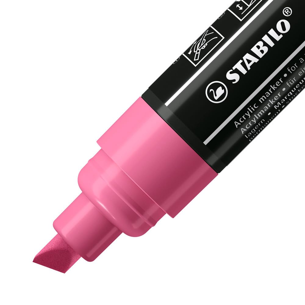 stabilo-free-acrylic-t800c-set-de-5-marqueurs-acryliques-pointe-large-biseaut-e- image 3