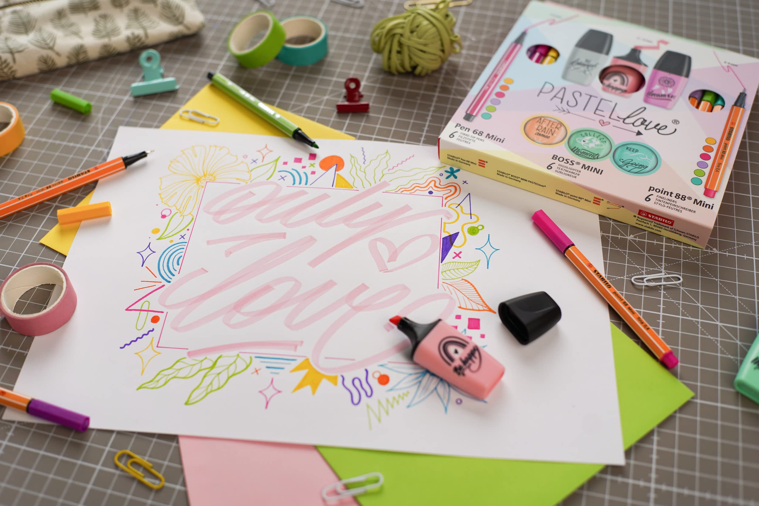 stabilo-pastellove-coffret-18-pi-ces-6-feutres-pen-68-mini-6-stylos-point-88-min image 4