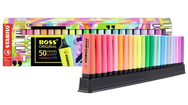 stabilo-boss-original-set-de-bureau-23-surligneurs-fluo-et-pastel image 1
