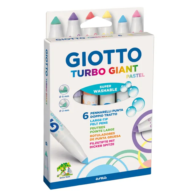 giotto-turbo-giant-pastel-feutres-g-ants-x6 image 1
