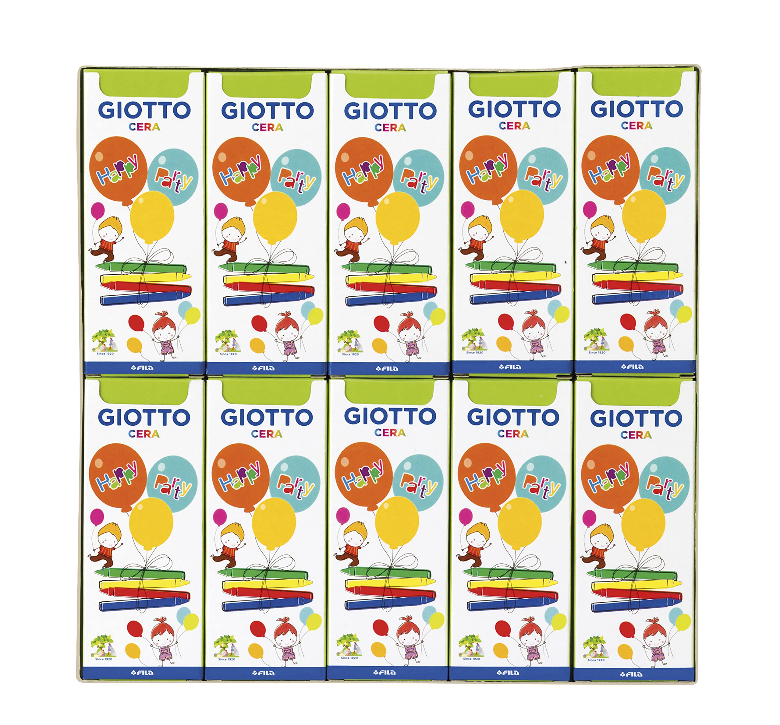 giotto-cera-party-gift-lot-10-bo-tes-de-4-crayons-cire-assortis image 3
