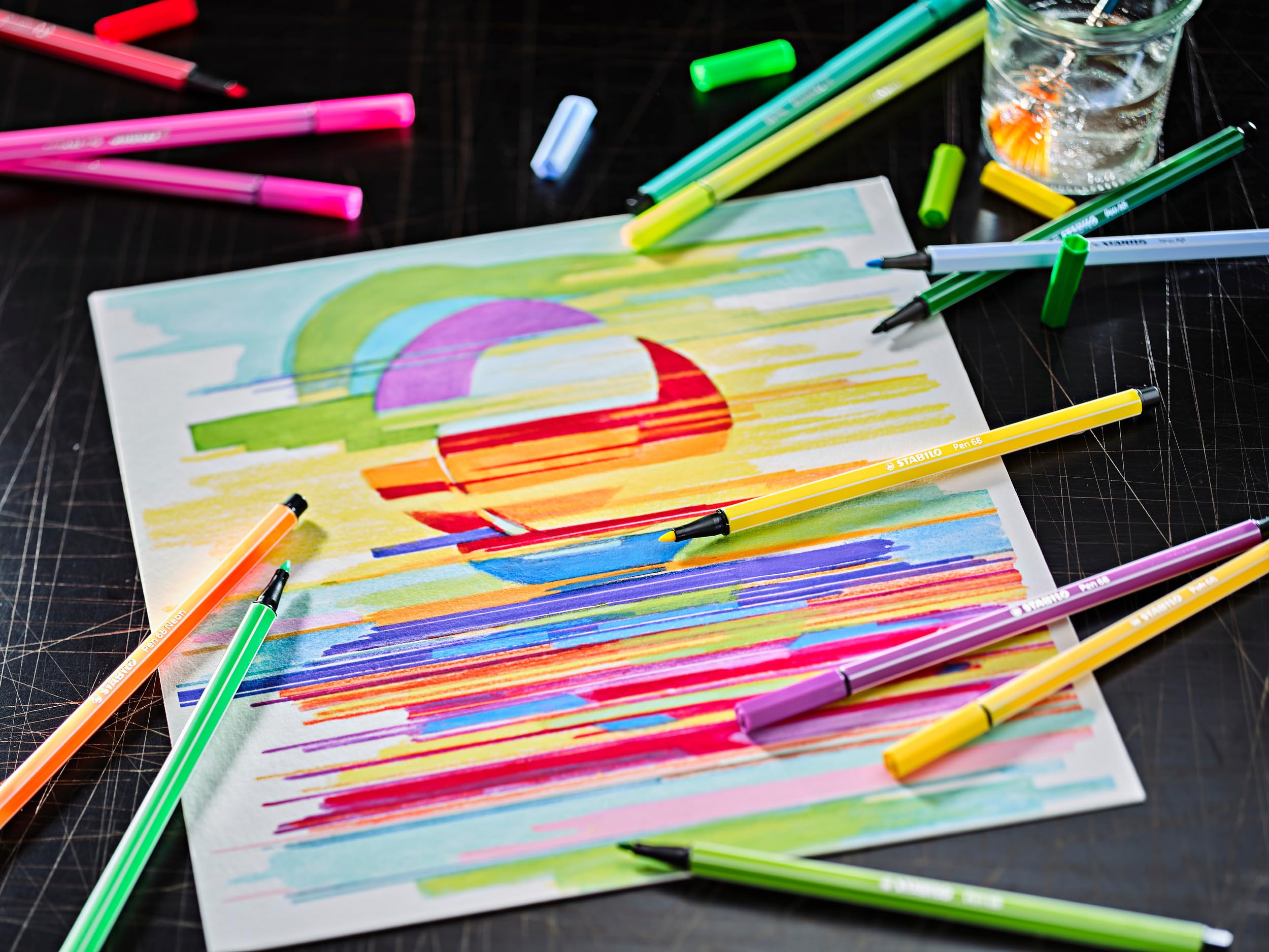 stabilo-pen-68-bo-te-m-tal-de-10-feutres-de-coloriage-pointe-ogive-1-mm-gamme-ar image 7