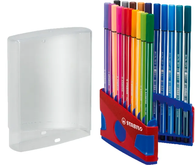 stabilo-pen-68-feutres-de-coloriage-colorparade-tui-rouge-x-20-couleurs-pointe-o image 1