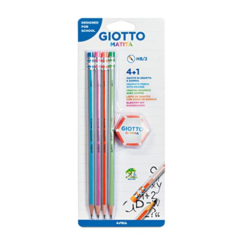 giotto-matita-crayon-graphite-hb-avec-gomme-blister-4-crayons image 5