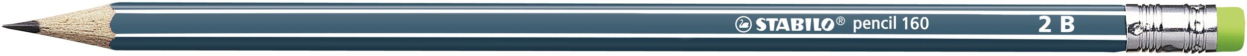stabilo-pencil-160-crayon-graphite-hb-avec-bout-gomme-blister-de-3-bleu-ardoise- image 2