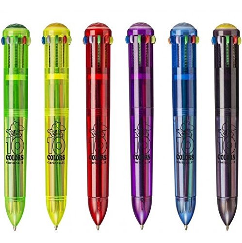 carioca-maxi-fluo-stylo-bille-r-tractable-multicouleurs-avec-clip image 5